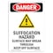 Signmission Safety Sign, OSHA Danger, 7" Height, Suffocation Hazard, Portrait OS-DS-D-57-V-1928 - alternate 1